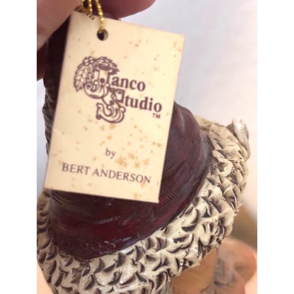 BERT ANDERSON 2001 Santa Head on a Rope Ornament Door Hanger Wall Hanging VTG - Picture 5 of 7